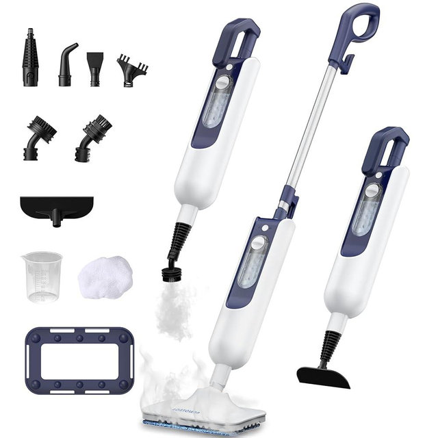 Steam Mop for Hardwood Floors, 11-in-1 Steam Cleaner with Handheld Steamer, 212°F Powerful Multi-Surface Cleaning for Tile, Grout, Carpet & Wall, Fast Heat, 22.9FT Cord, Floor Steam Mop