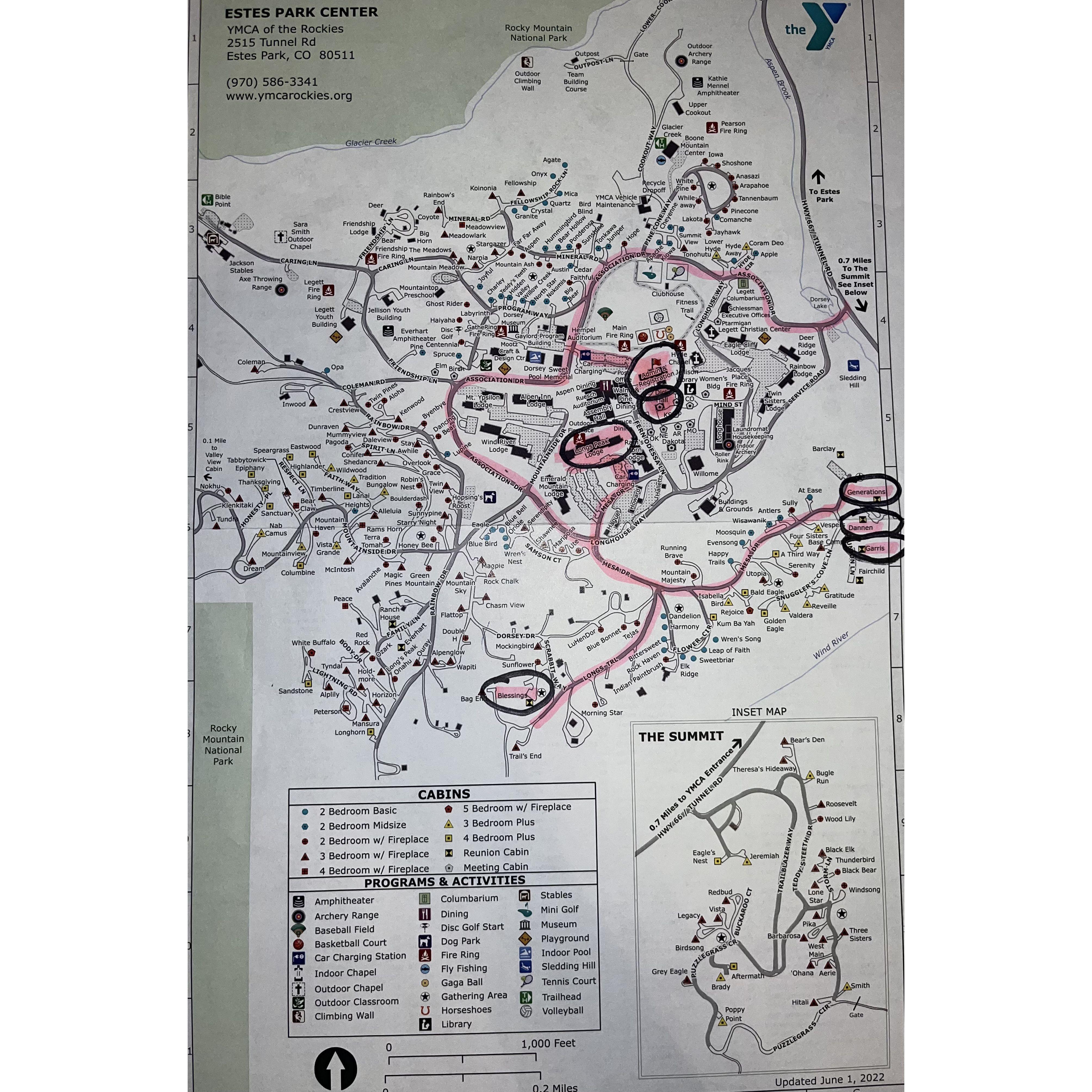 YMCA Full Campus Map