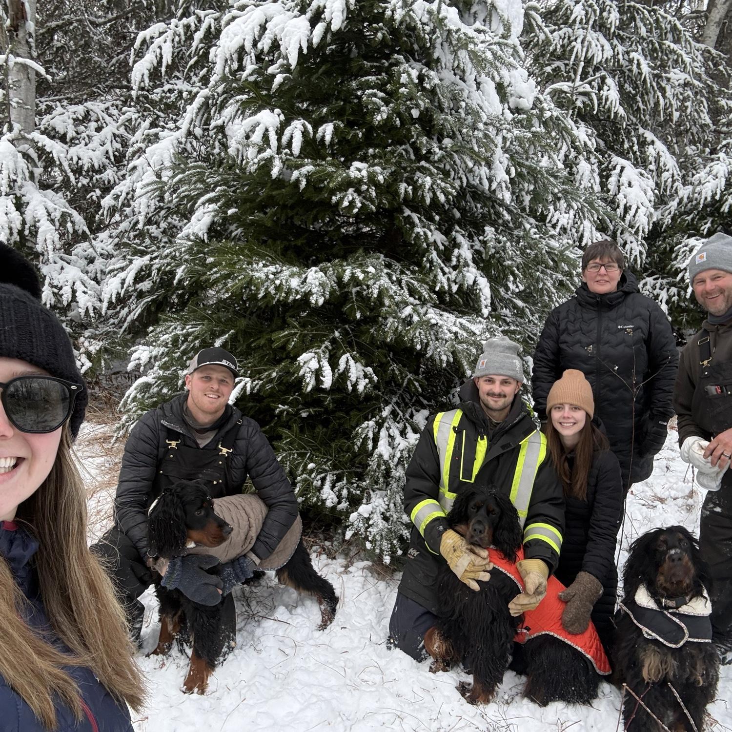 The Estabrooks fam getting our Christmas tree