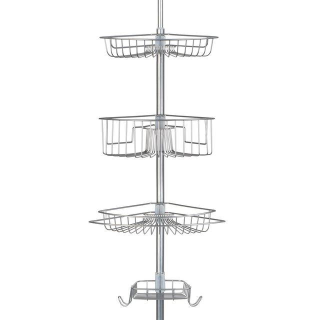 Richards Homewares Lakeview E-Chrome 4 Tier Tension Shower Caddy