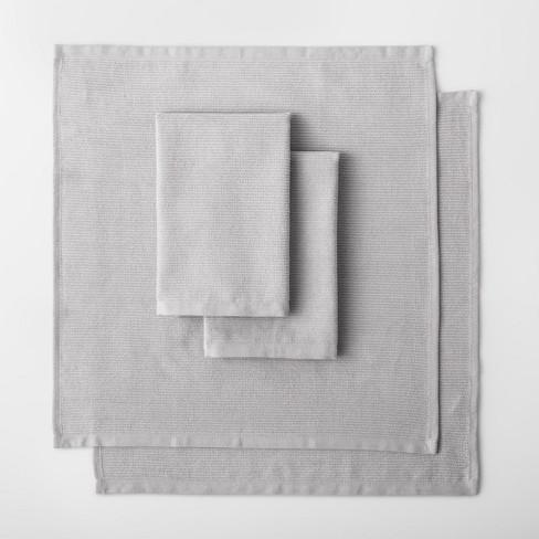 Solid Barmop Towel 4pk - Light Gray