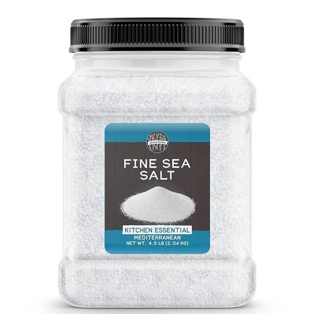Birch & Meadow 4.5 lb of Fine Sea Salt, Kitchen Essential, Mediterranean
