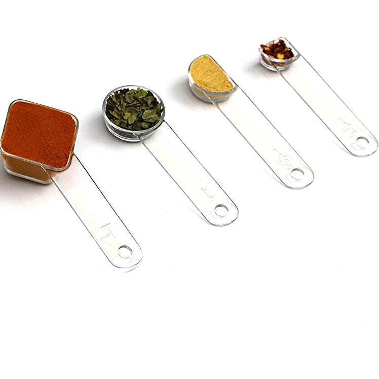 Visual Measuring Spoons by Welcome Industries | Nesting, Shatterproof, Dishwasher Safe, BPA free, Great for cooking & baking with kids and learning fractions. Made in USA