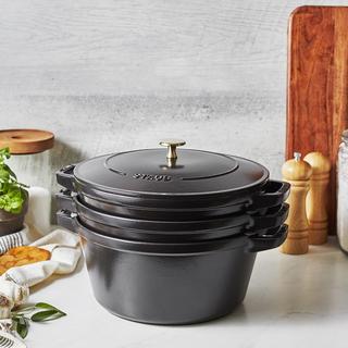 Cast Iron Stackable 4-Piece Cookware Set