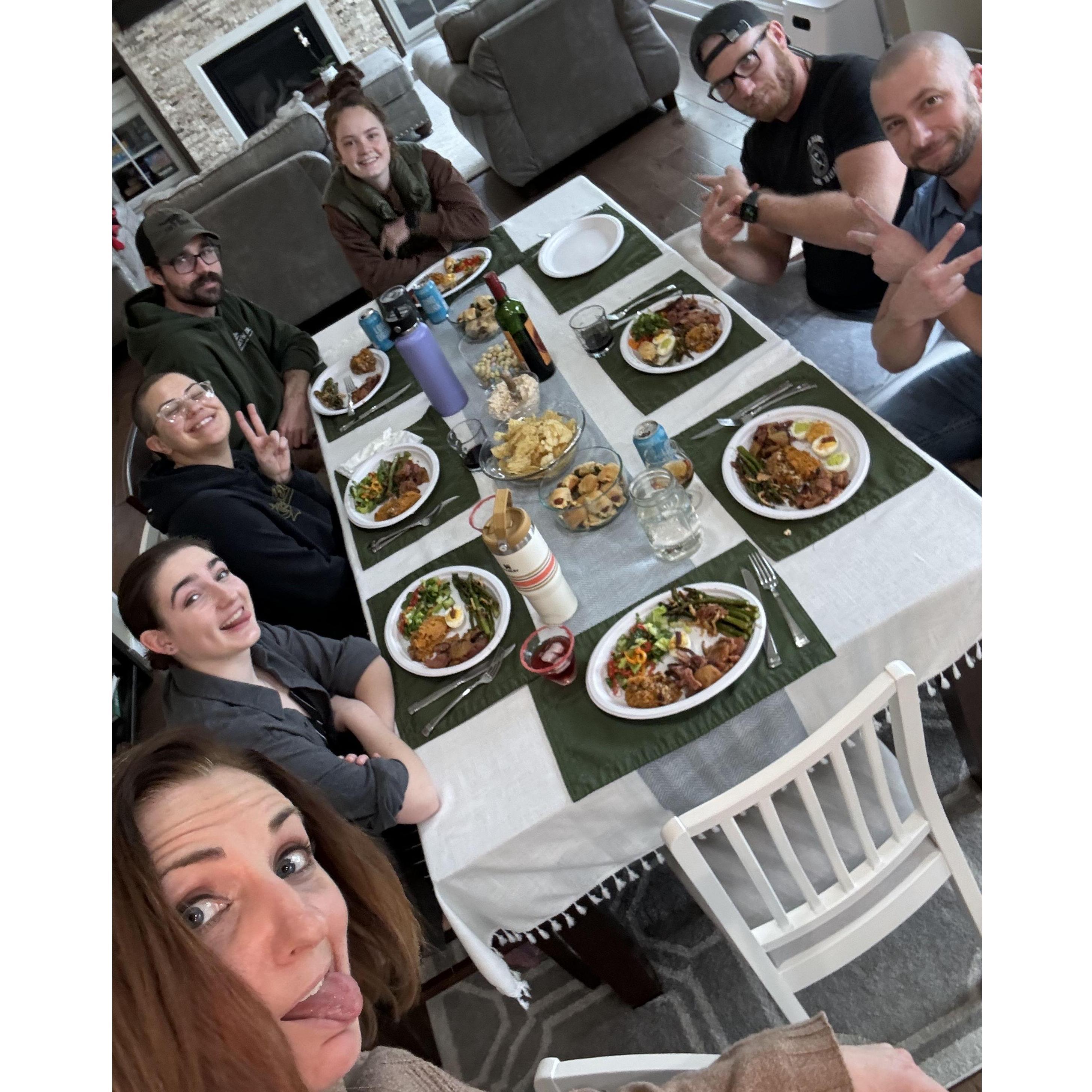 Easter Dinner with Friends in Mattawan. April 2024.