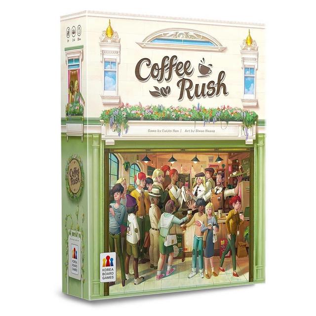 Coffee Rush Board Game - Brew Up Success in a Quick, Addictive, and Fun Coffee Adventure! Strategy Game for Kids & Adults, Ages 8+, 2-4 Players, 30 Minute Playtime, Made by Korea Board Games