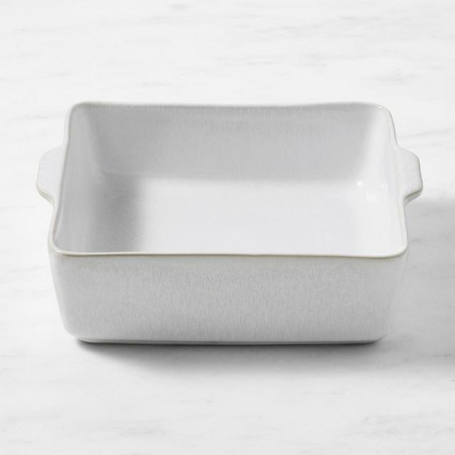 Williams Sonoma Cyprus Reactive Glaze Square Baker, 9" X 9", White