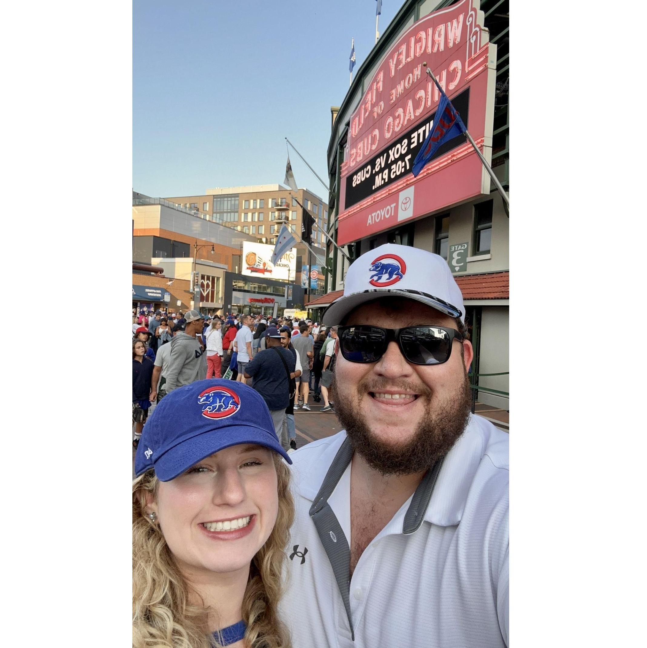 Matt and Shelby vacationed to Chicago during their first summer together, where Shelby brought Matt to his first Major League Baseball Game at Wrigley Field