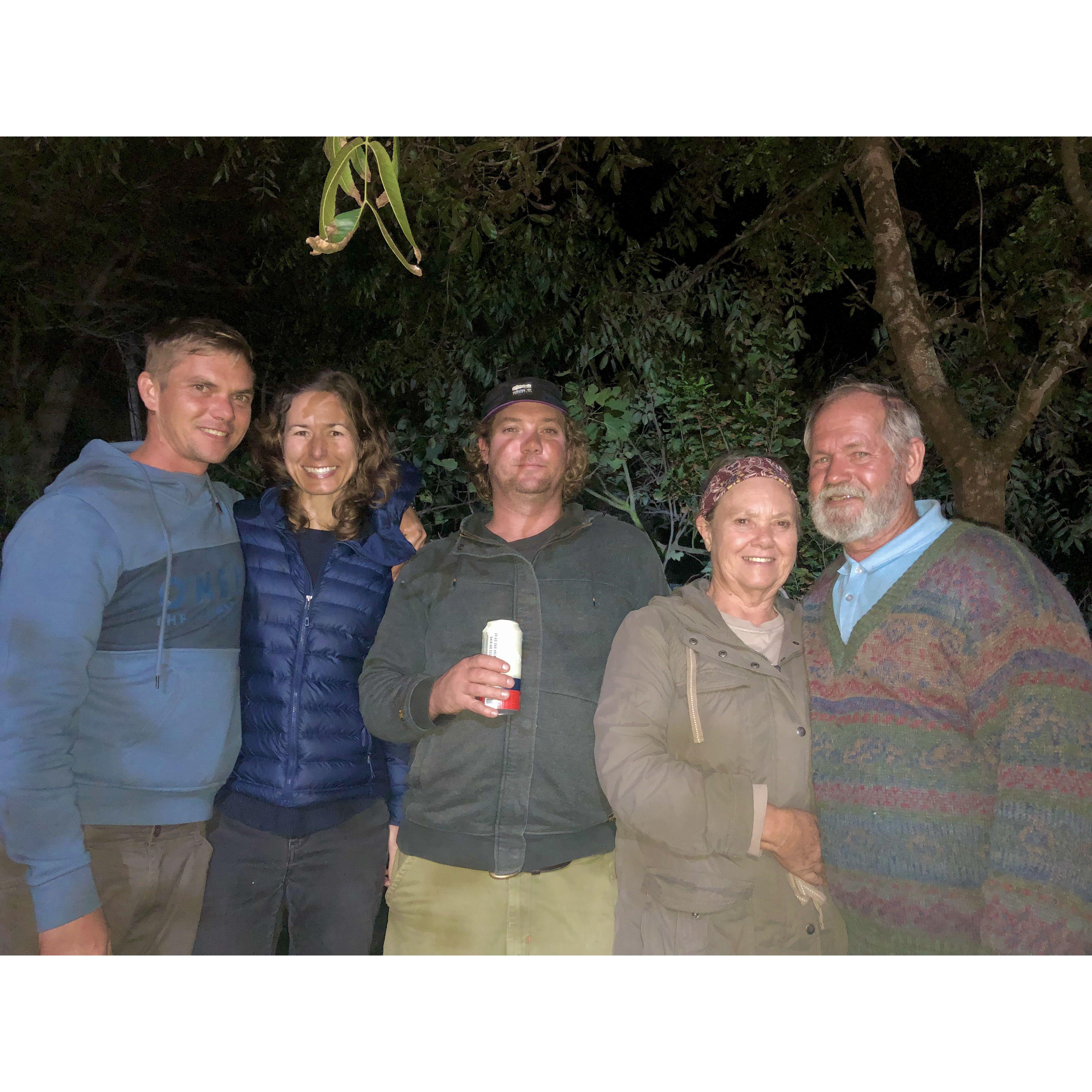 The "welcome home" and "welcome" braai for Nellis and Micah