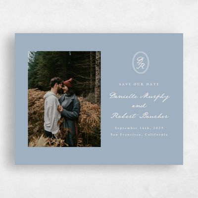 Powder Blue Wedding Save the Date - Dolores Photo
