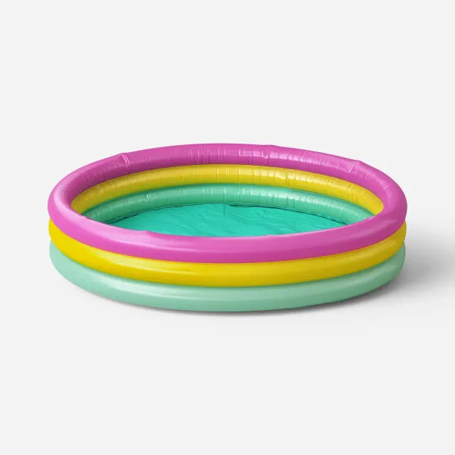 3 Ring Round Kiddie Pool - Sun Squad™ Blue/White/Orange