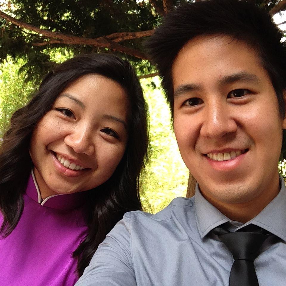 Attending our first wedding together in 2015!