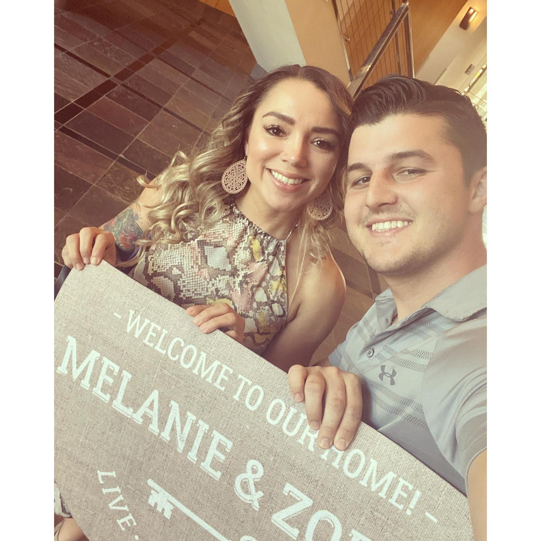 When we bought our first house!