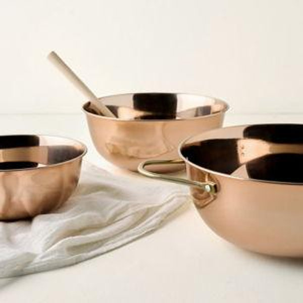 Magnolia Copper Mixing Bowls Set of 3