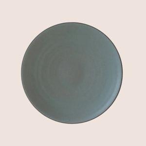 10.5" Coupe Entree Plate (Dark Brown | Moss)