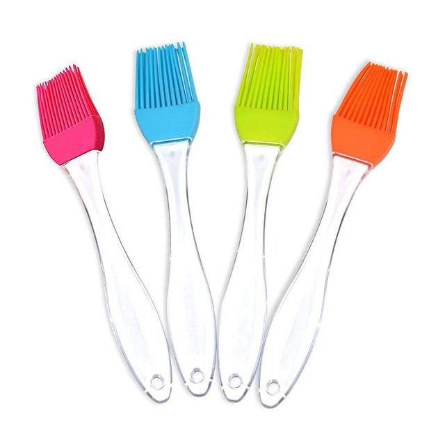 ZEPELOFFY 4 Pack Silicone Pastry Brush, Heat Resistant Basting Brush for Kitchen Cooking BBQ Grill Barbecue Baking