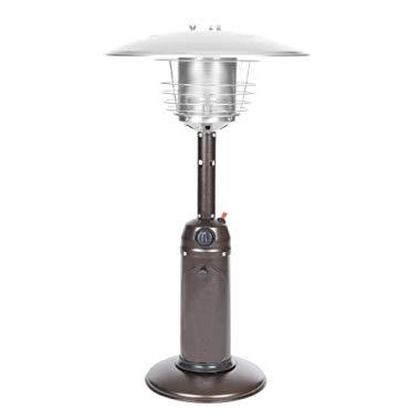 Fire Sense 61322 Hammer Tone Table Top Patio Heater, Bronze