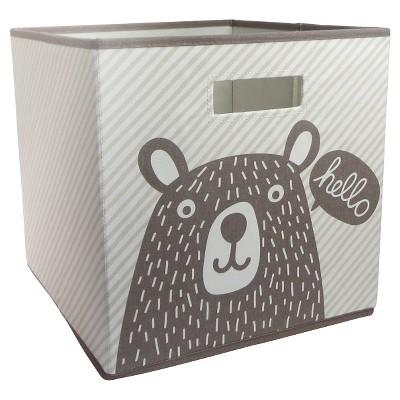 Product description page - Hello Bear Fabric Cube Storage Bin (13"x13")  - Pillowfort™