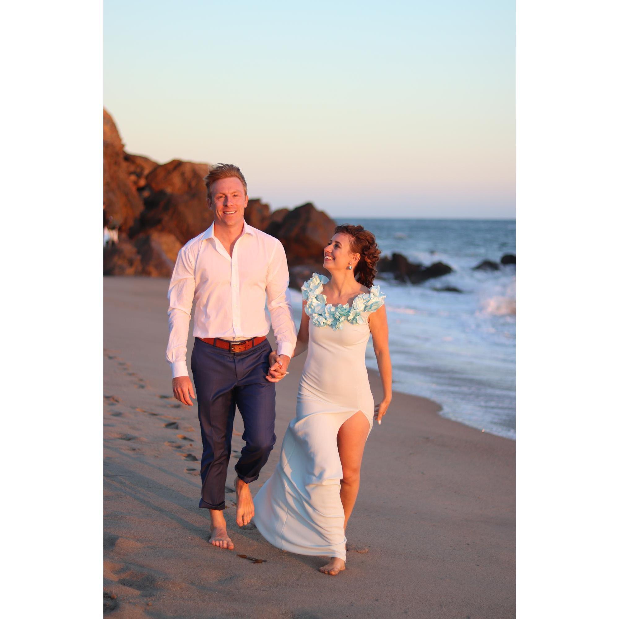 Over the years, Diana has done a great job of keeping up with Nick's fast walking pace-it runs in the family apparently.