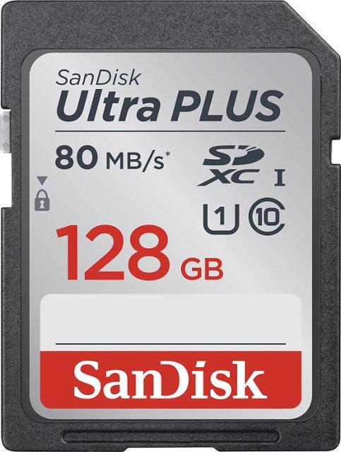 SanDisk - Ultra PLUS 128GB SDXC UHS-I Memory Card