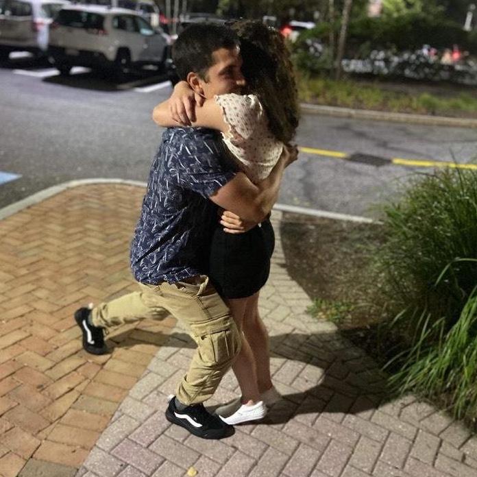 This picture was taken seconds after Austin asked Shaina to marry him. (2020)