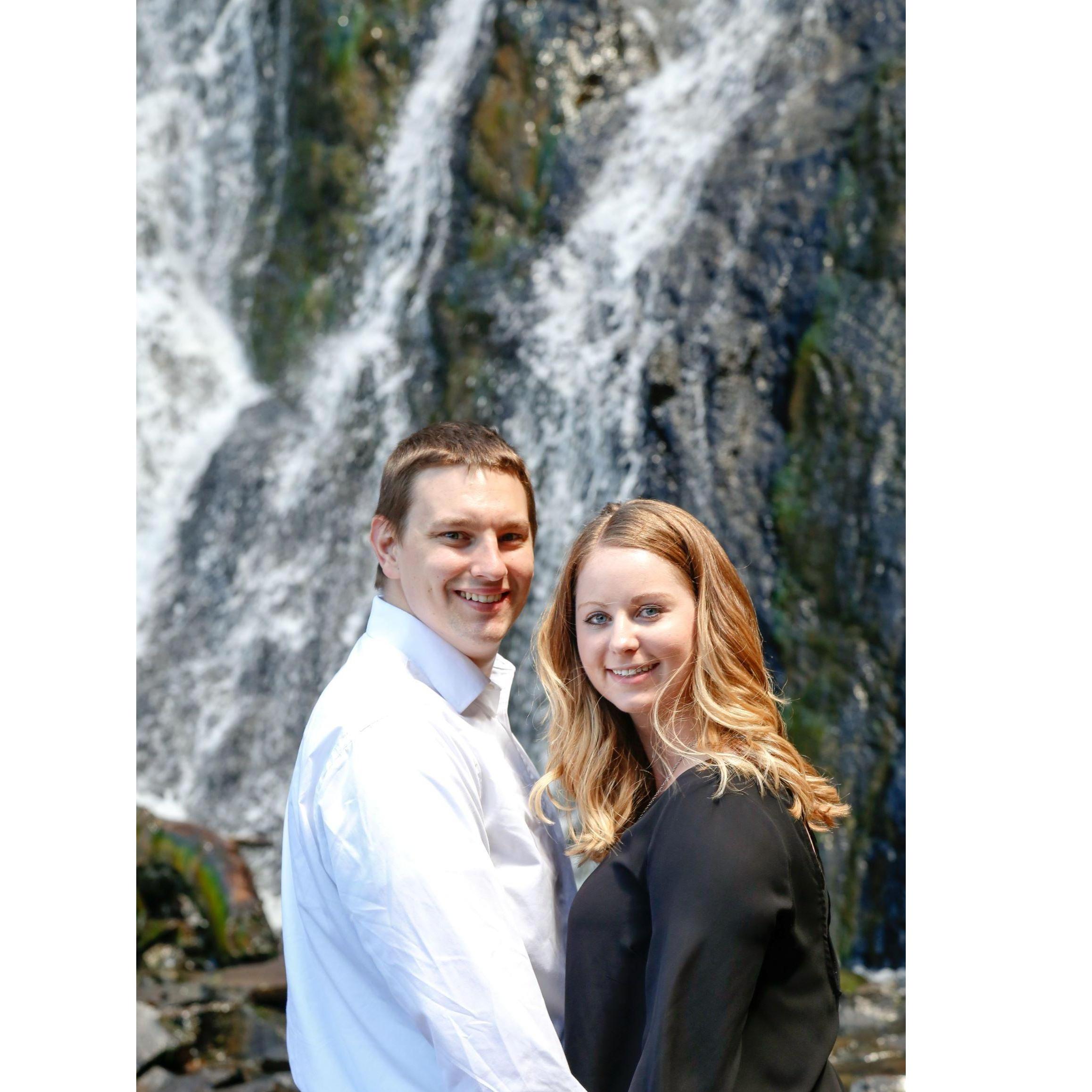 The photo after our engagement was at Palisade Falls which is also where we had our first date in July 2013