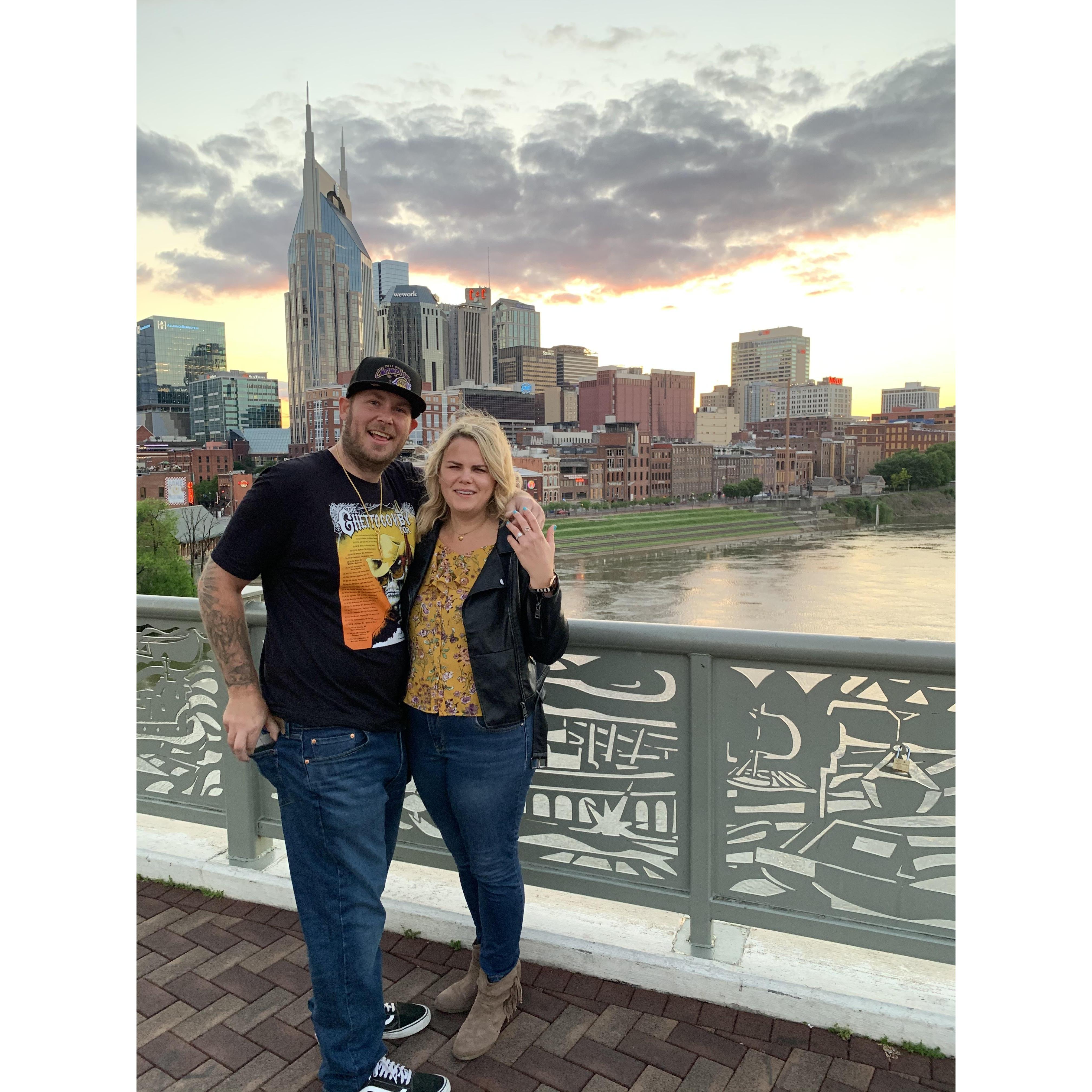 The moment after getting engaged. Rita was still in shock, hence the beautiful face. LOOK AT THAT SUNSET!