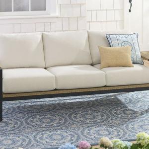 Better Homes & Gardens Ventura Outdoor Wicker Sofa, Beige