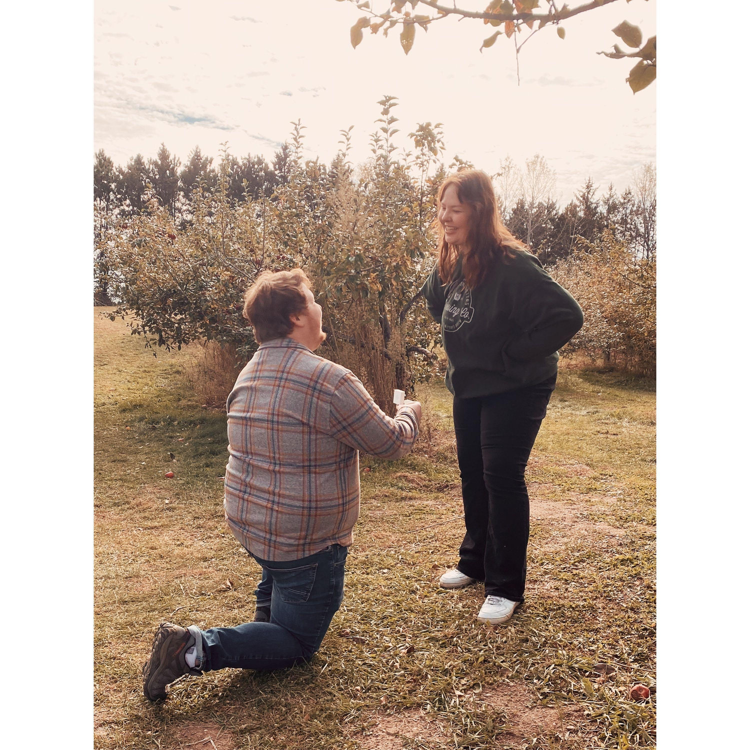 He popped the question 10/26!