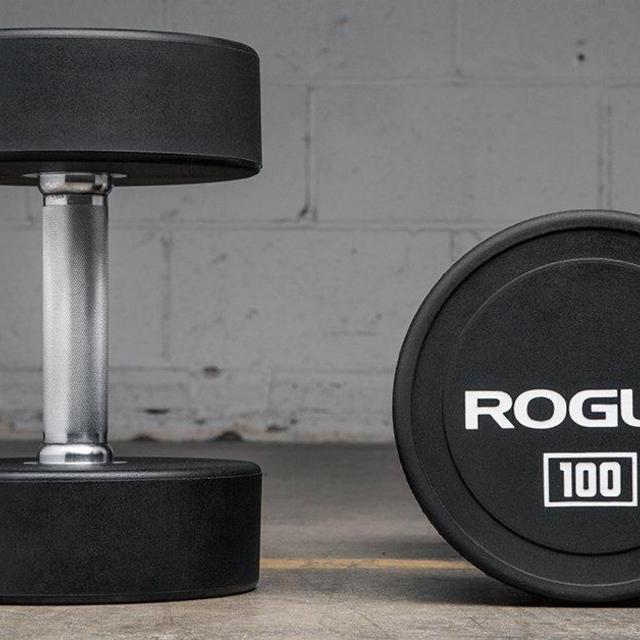 140lb Pair of Rogue Urethane Dumbbells