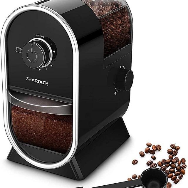 SHARDOR Electric Burr Coffee Grinder Mill 2.0 with 16 Adjustable Grinding, Coffee Grinders with 2-12 Cups, Black