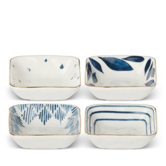 Lenox Blue Bay Square Stacking Dip Bowls, Set of 4