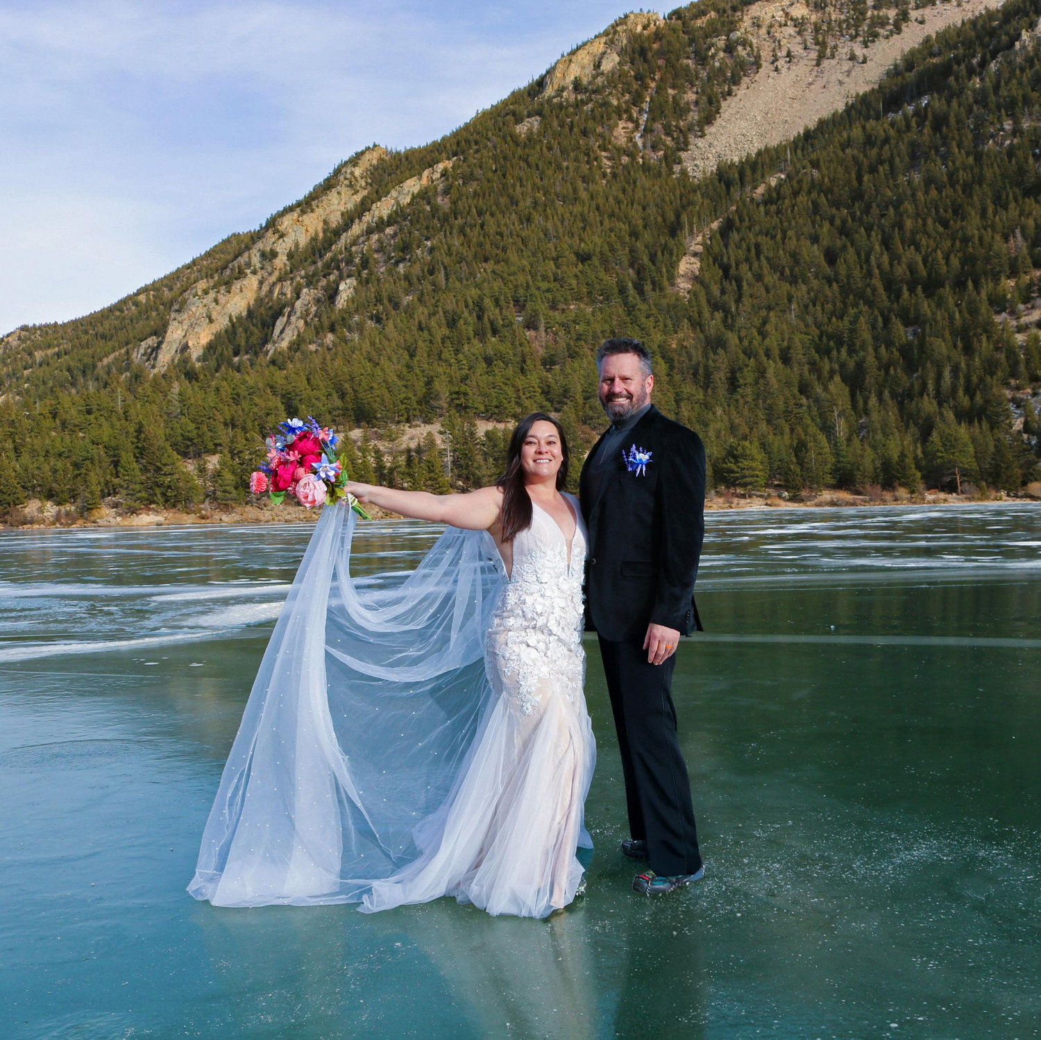 This winter we took our wedding photos at Georgetown lake