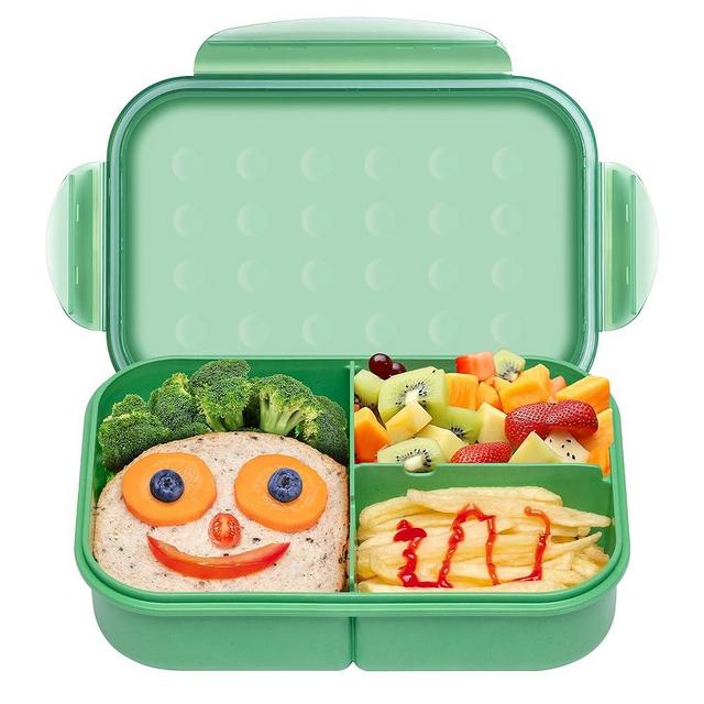 Itopor® Lunch Box,Natural Wheat Fiber Materials,Ideal Bento Box for Kids and Adults,Leak Proof Kids Lunch Box,BPA-Free,Mom's Choice,Healthy Food-Safe Bento Lunch Boxes for Family(Green)