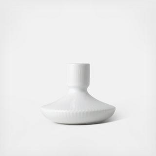 White Fluted Candlestick