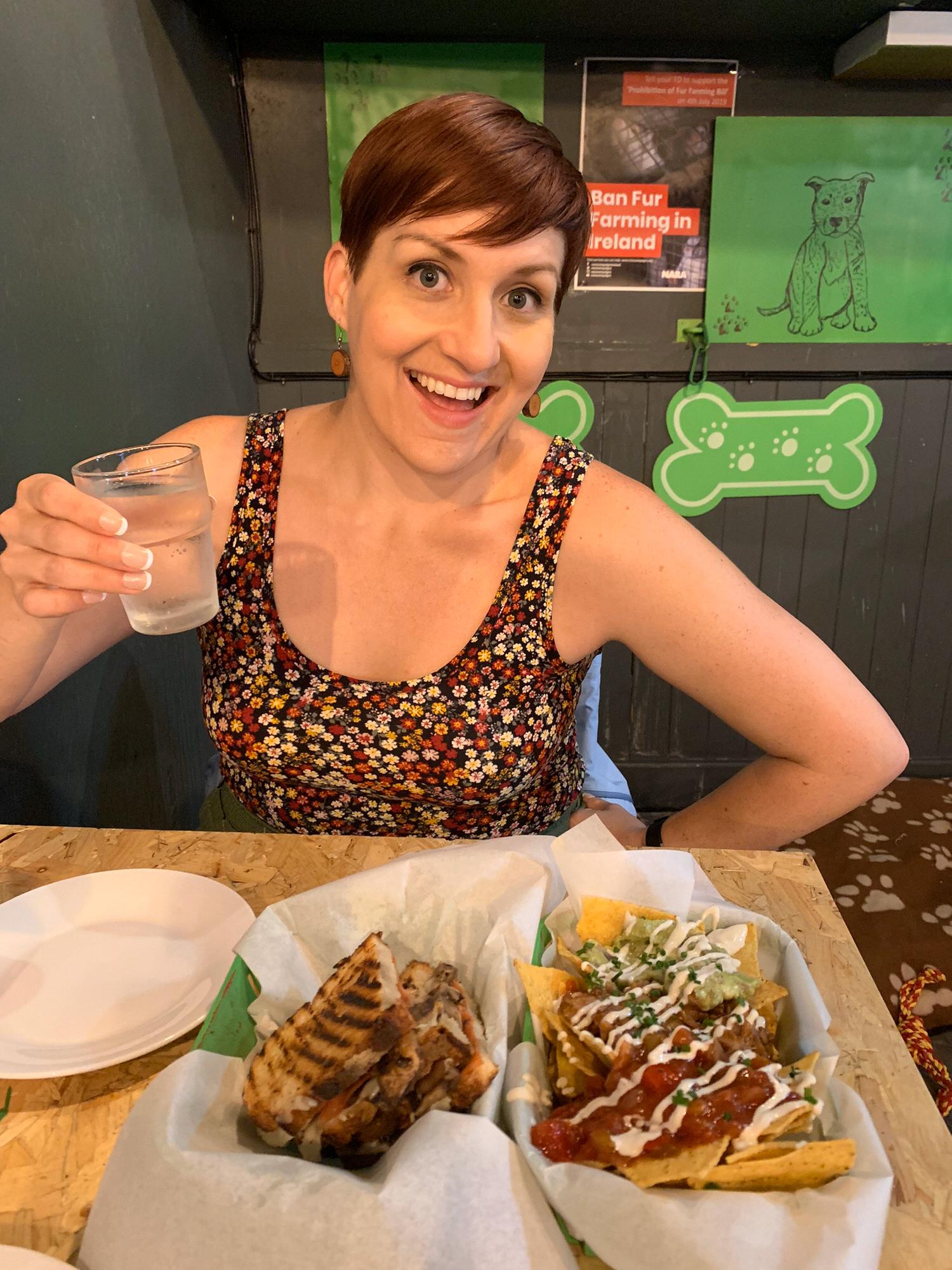 Enjoying vegan dishes in Dublin!