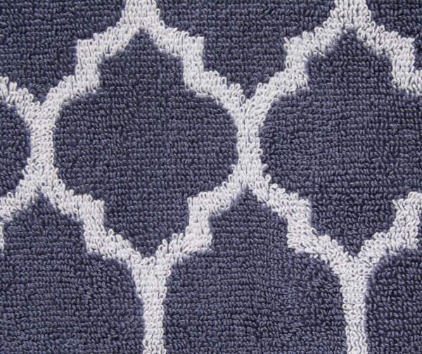 Grisaille & White Trellis Jacquard Hand Towel
