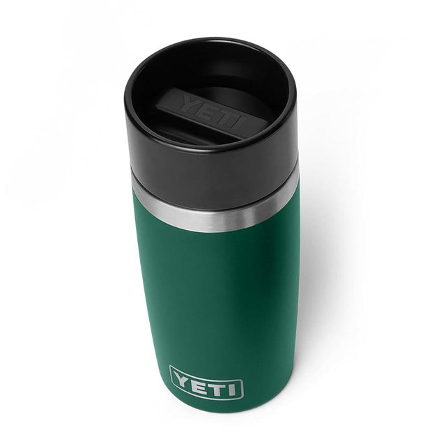 YETI Rambler 12 oz Travel Bottle, Stainless Steel, Vacuum Insulated with Leakproof Commuter Cap, Black Forest Green