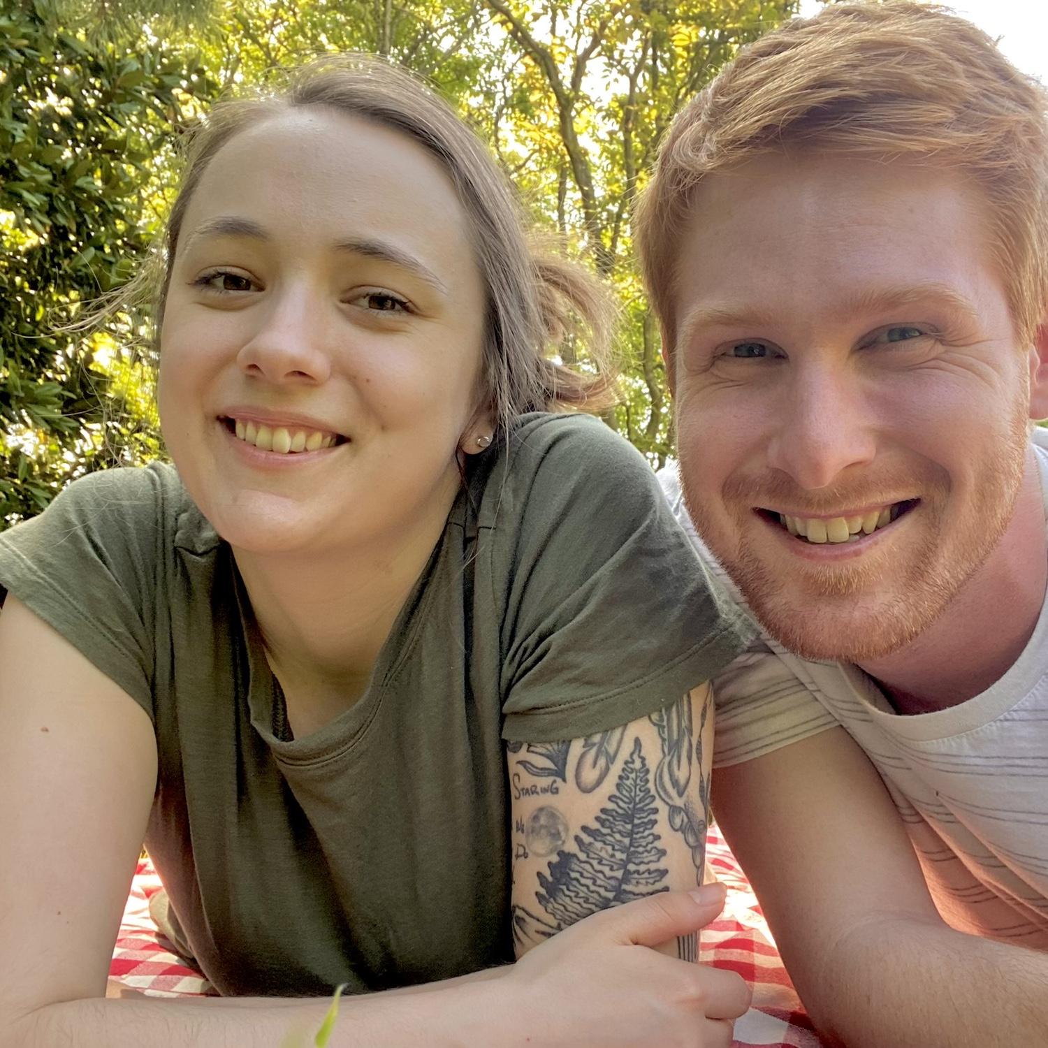 Our first ever picture together. A picnic at Ballard Locks!
