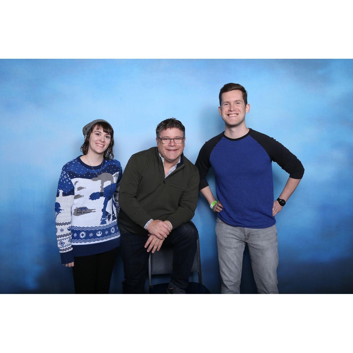 Our first photo taken together with famous actor Sean Astin at Steel City Con!