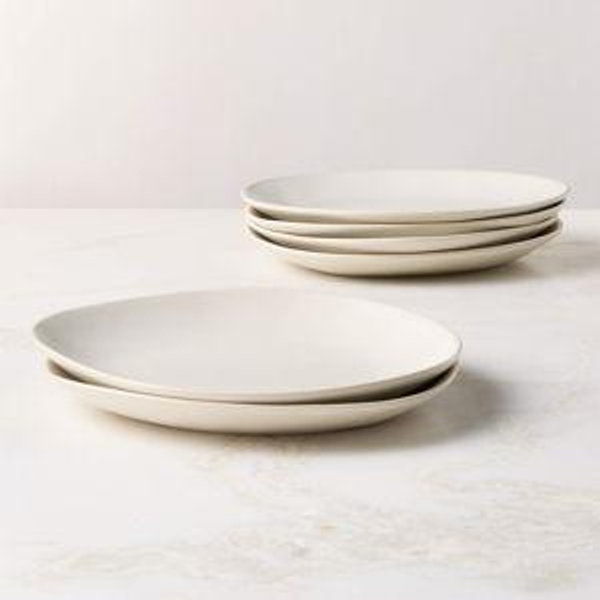 Selene Ivory Stoneware Dinner Plates - Set of 6