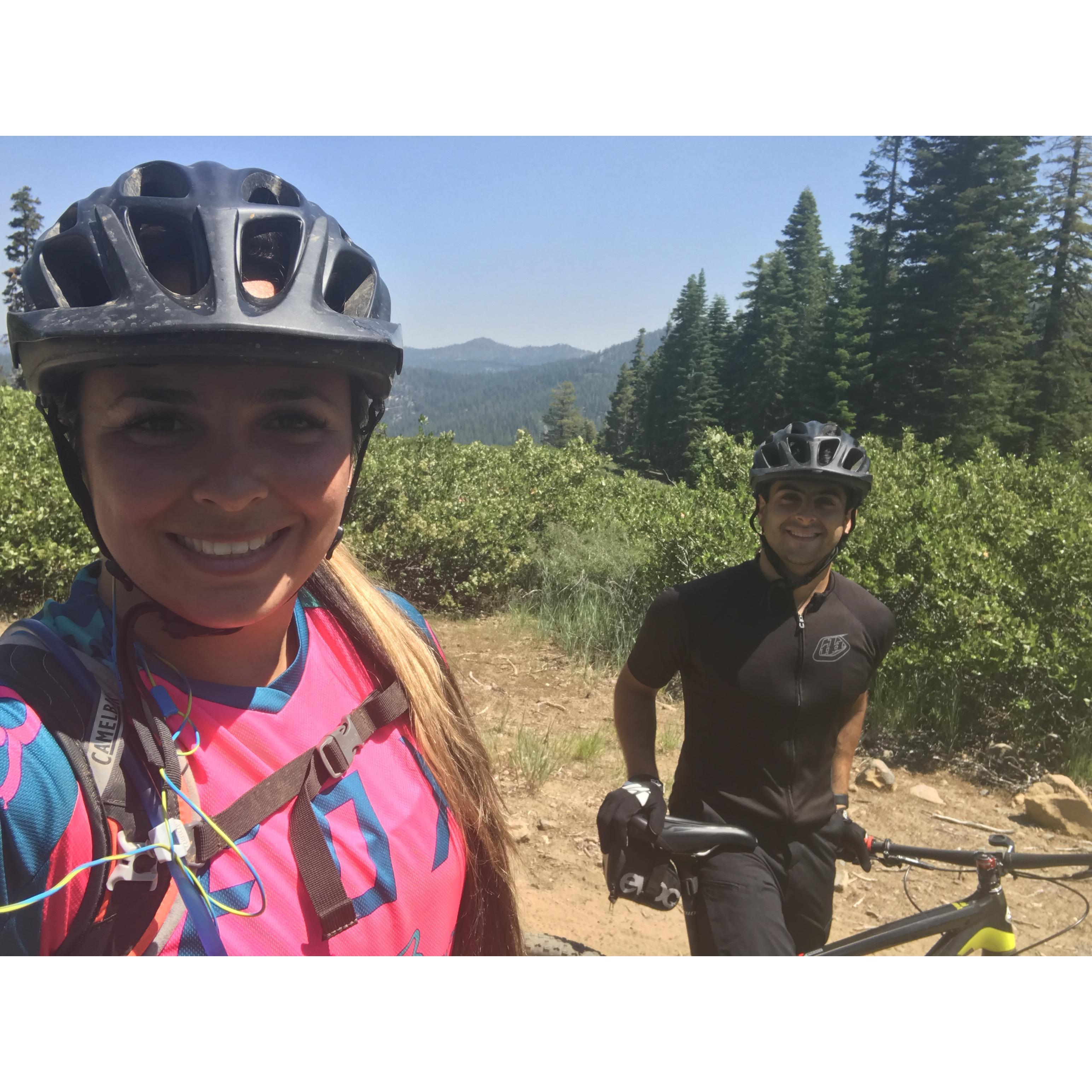 Mountain Biking on the Tahoe Rim Trail in Tahoe City, California