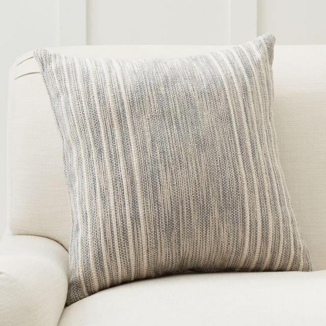 Liam Eco-Friendly Indoor/Outdoor Pillow, 20 x 20", Mineral Blue