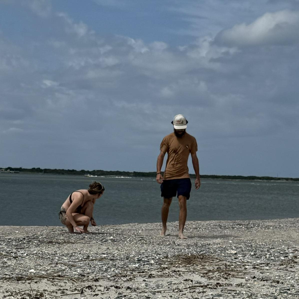 Seashell hunting 🐚
Grace won