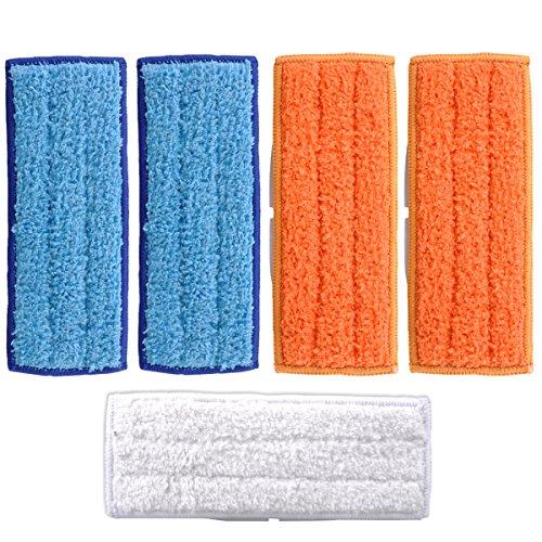 KEEPOW 5 Packs Washable Mopping Pads for iRobot Braava Jet 240 241