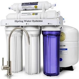 iSpring RCC7 High Capacity Under Sink 5-Stage Reverse Osmosis Drinking Water Filtration System and Ultimate Water Softener- WQA Gold Seal Certified