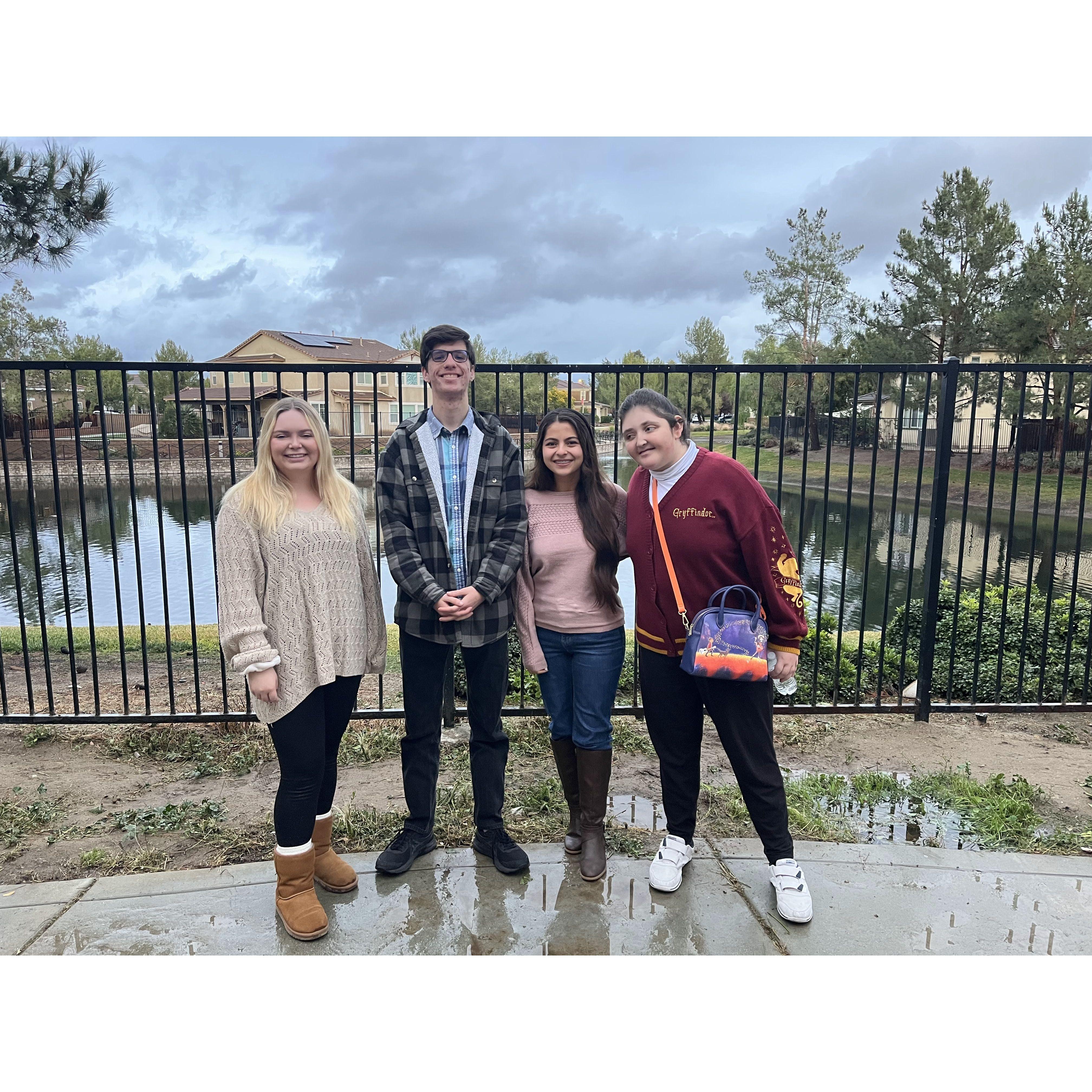 Chloe, Isaiah, me, Stephanie
