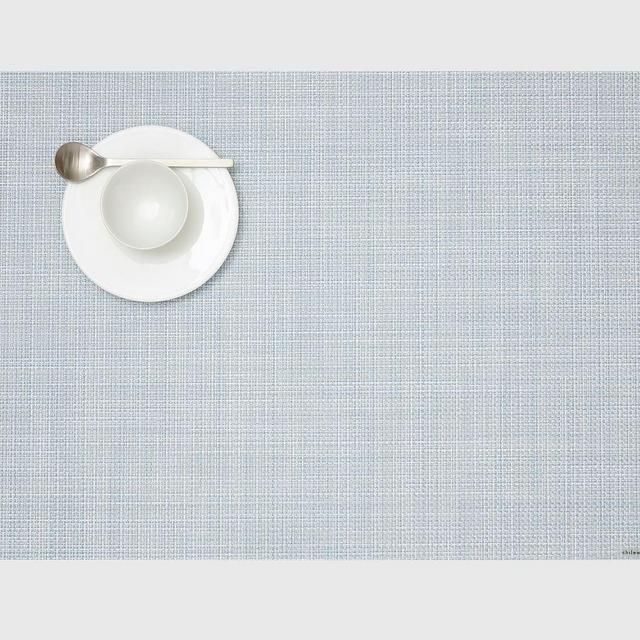 Chilewich Mini Basketweave Indoor/Outdoor Placemats, Set of 4 - Sky
