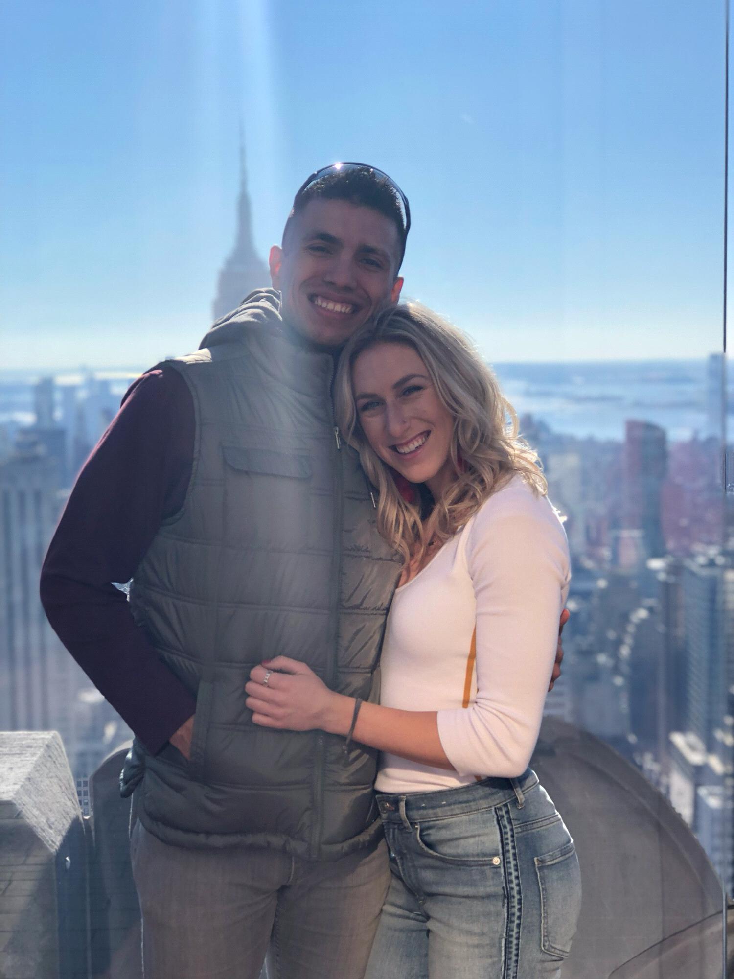 At the "Top of the Rock" (Rockefeller Center) in New York City
