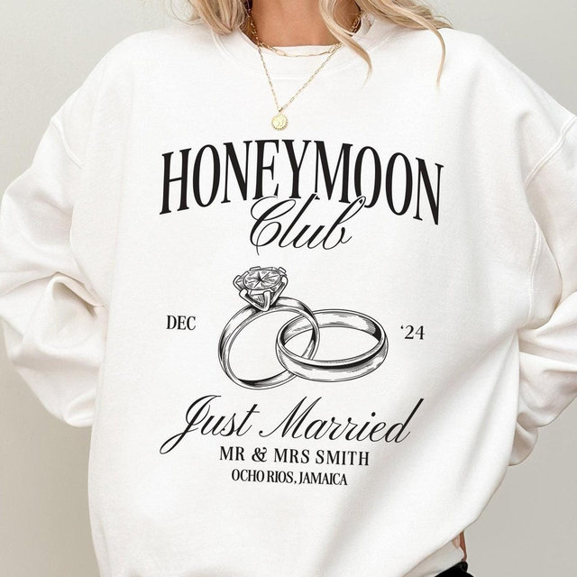 Honeymoon Club Sweatshirt, Matching Honeymoon Sweatshirts, His and Hers Honeymoon Sweatshirt, Mr and Mrs Sweatshirt, Just Married Sweatshirt